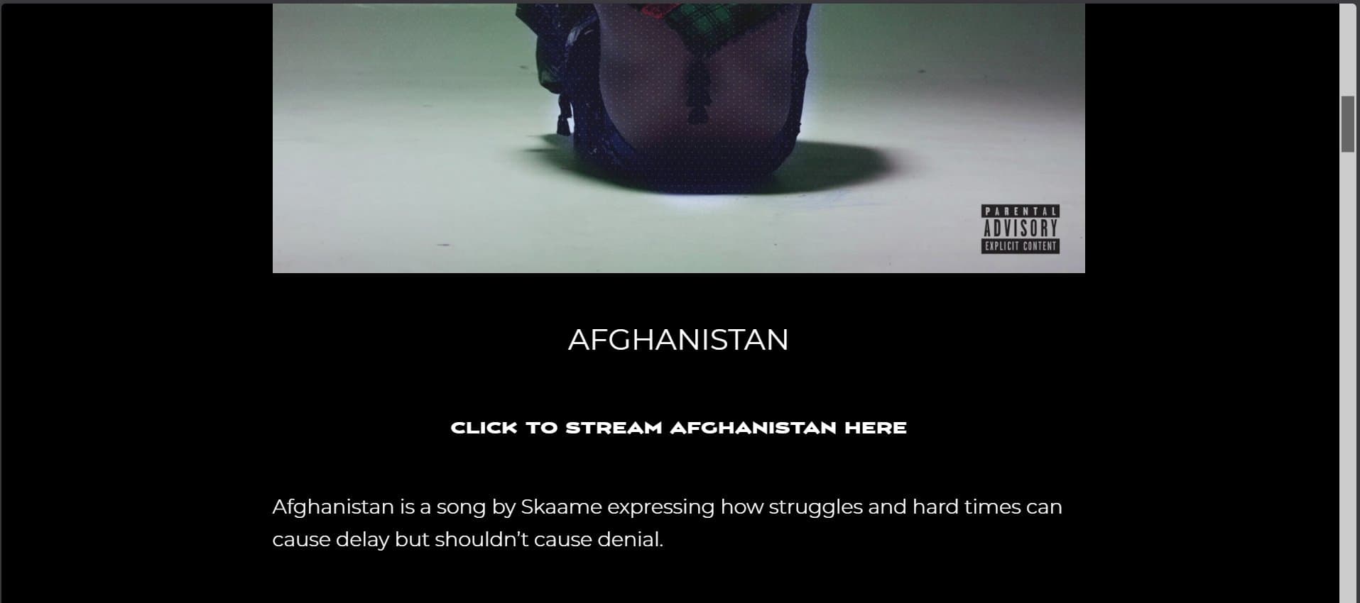 Single: Afghanistan Release