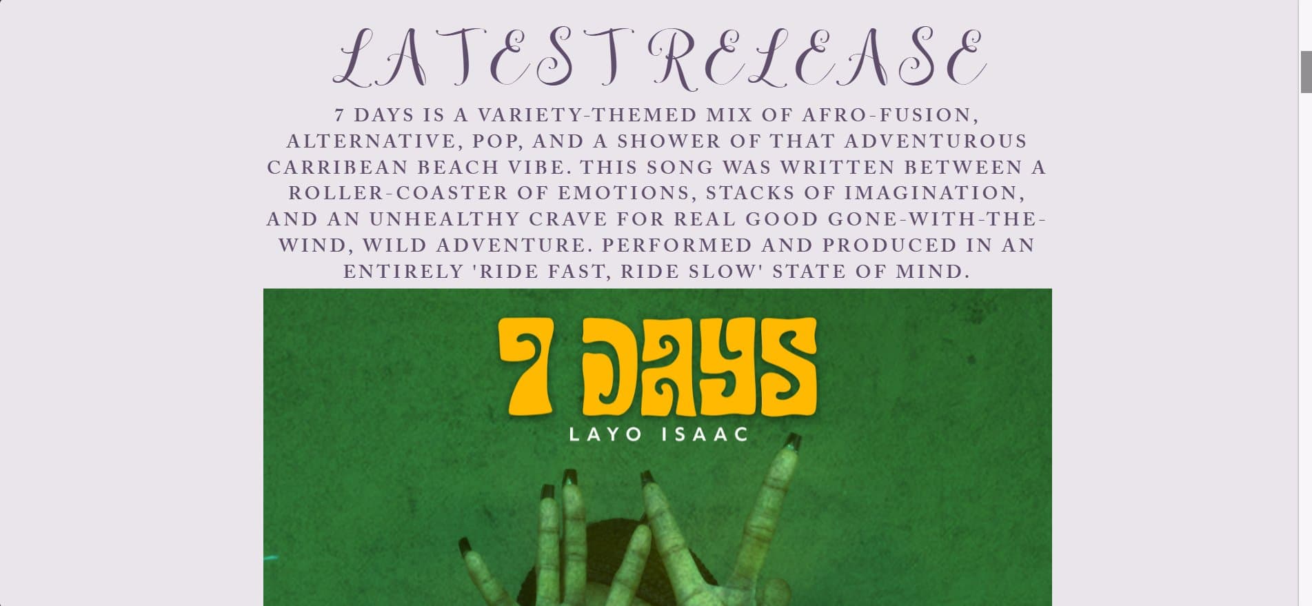 7 Days Single Release